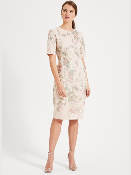 -678405569-1 پیراهن مجلسی گلدوزی کرم - تصویر 2