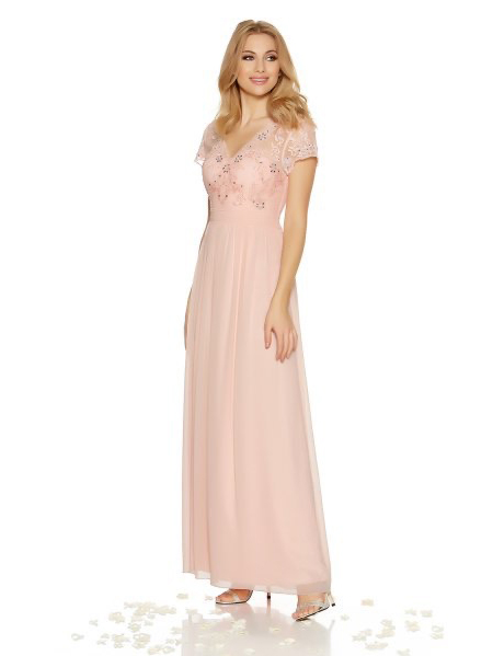 -678405626-1 پیراهن پولکی سنگ دوزی صورتی - تصویر 2