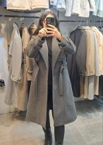 پالتو شنل دار لوبیایی کد - تصویر 3