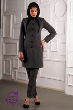 مانتو شلوار سجاف خورشیدی کد4046