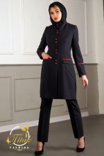 مانتو شلواراداری یقه ایستاده کد4045